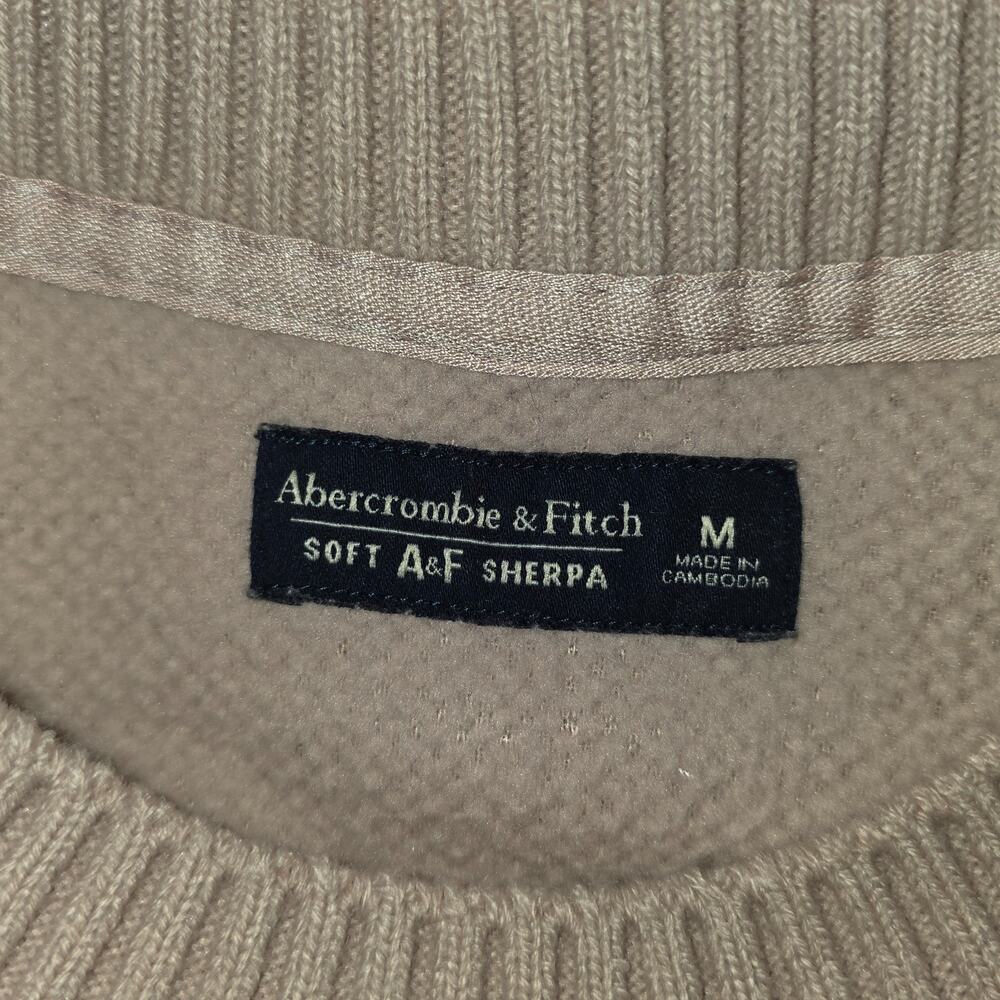 Abercrombie and Fitch Sherpa Fleece Women's Size M Mauve Pink Soft Sweatshirt - Picture 7 of 8